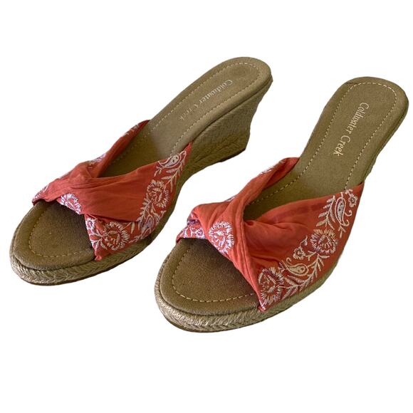 Coldwater Creek Embroidered Bandana Espadrille 8.5 NWOB - Picture 1 of 9